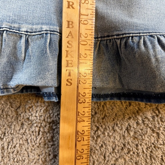 DG2 Denim Jacket Ruffled Hem Women's Size 2XL preppy coat boho street wear - Picture 7 of 8